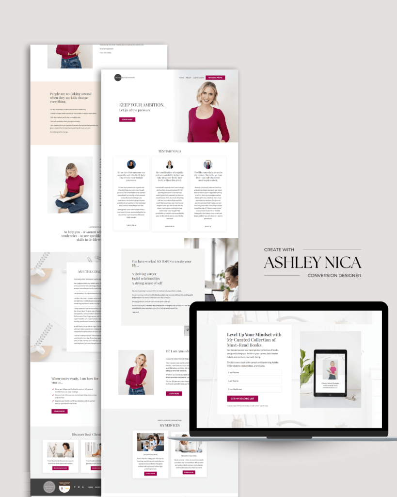 Website and Funnel for Choose Better Thoughts