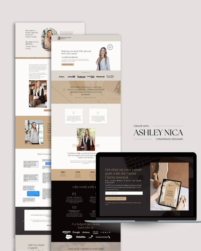 Website and Funnel for Karla Aljanabi